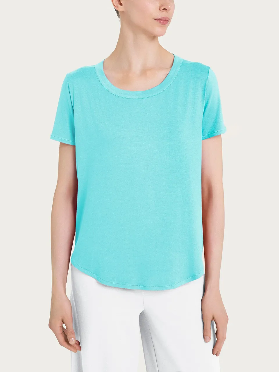 Ragno Viscosa Summer T-Shirt Manica Corta Viscosa Pool Blue