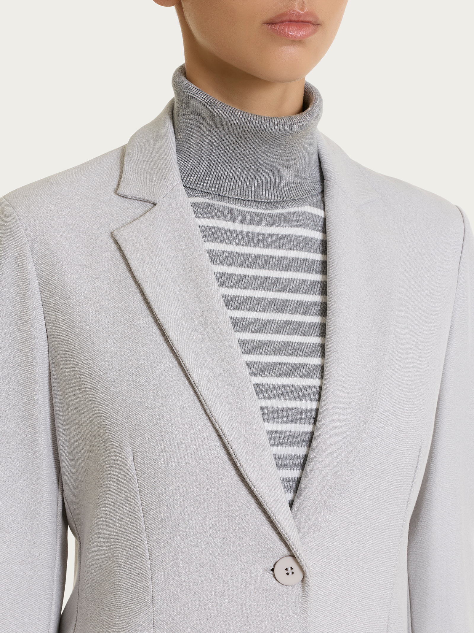 Ragno Compact Blazer Due Bottoni Ghiaia spazzolato