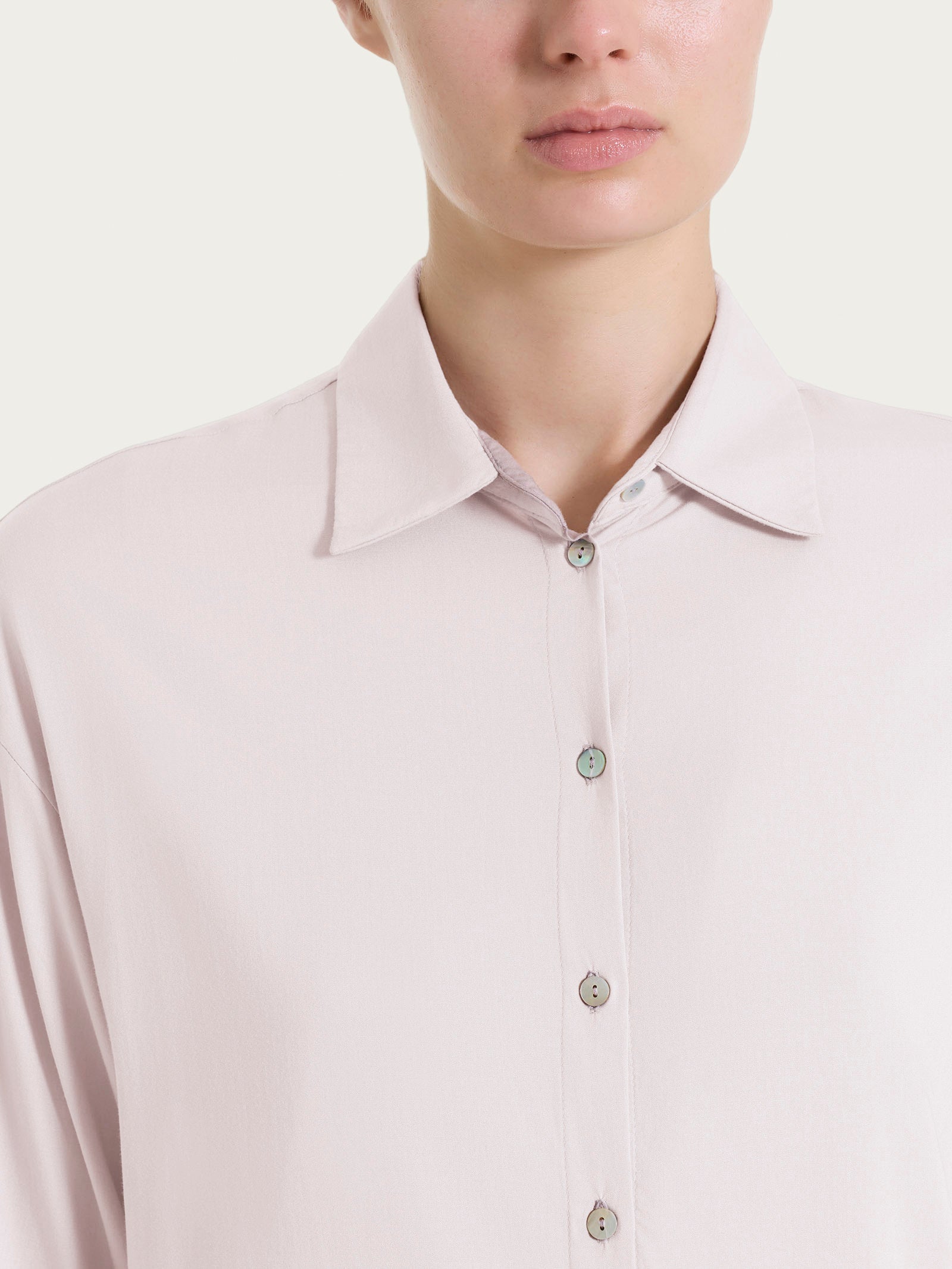 Ragno Camicia Manica 3/4 Voile Stretch Rosa viscosa