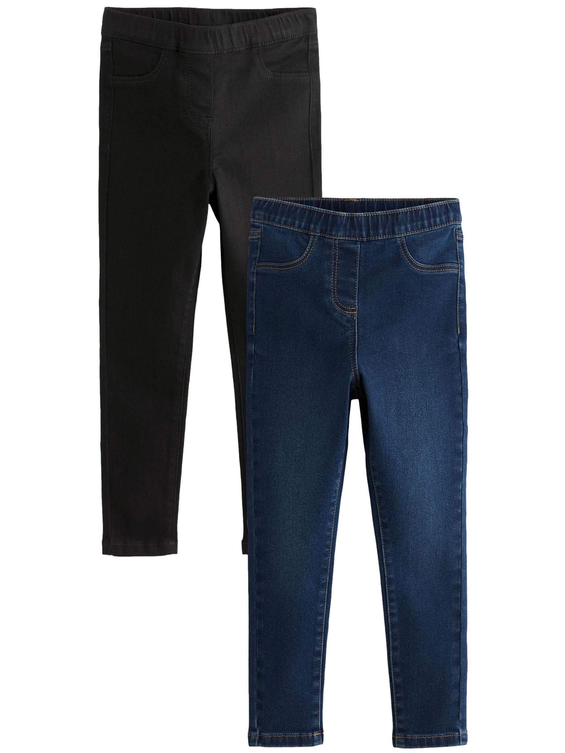 Next Jeggings Bambina Confezione da 2 Denim Vita Elastica