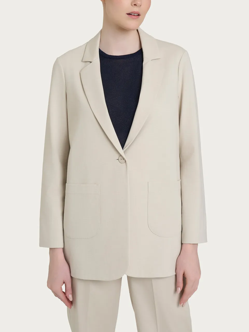 Ragno Compact Light blazer destrutturato beige Champignon over