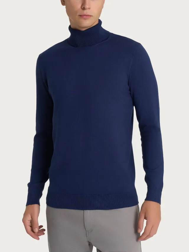 Ragno Four Seasons Dolcevita Uomo Blu Antipilling