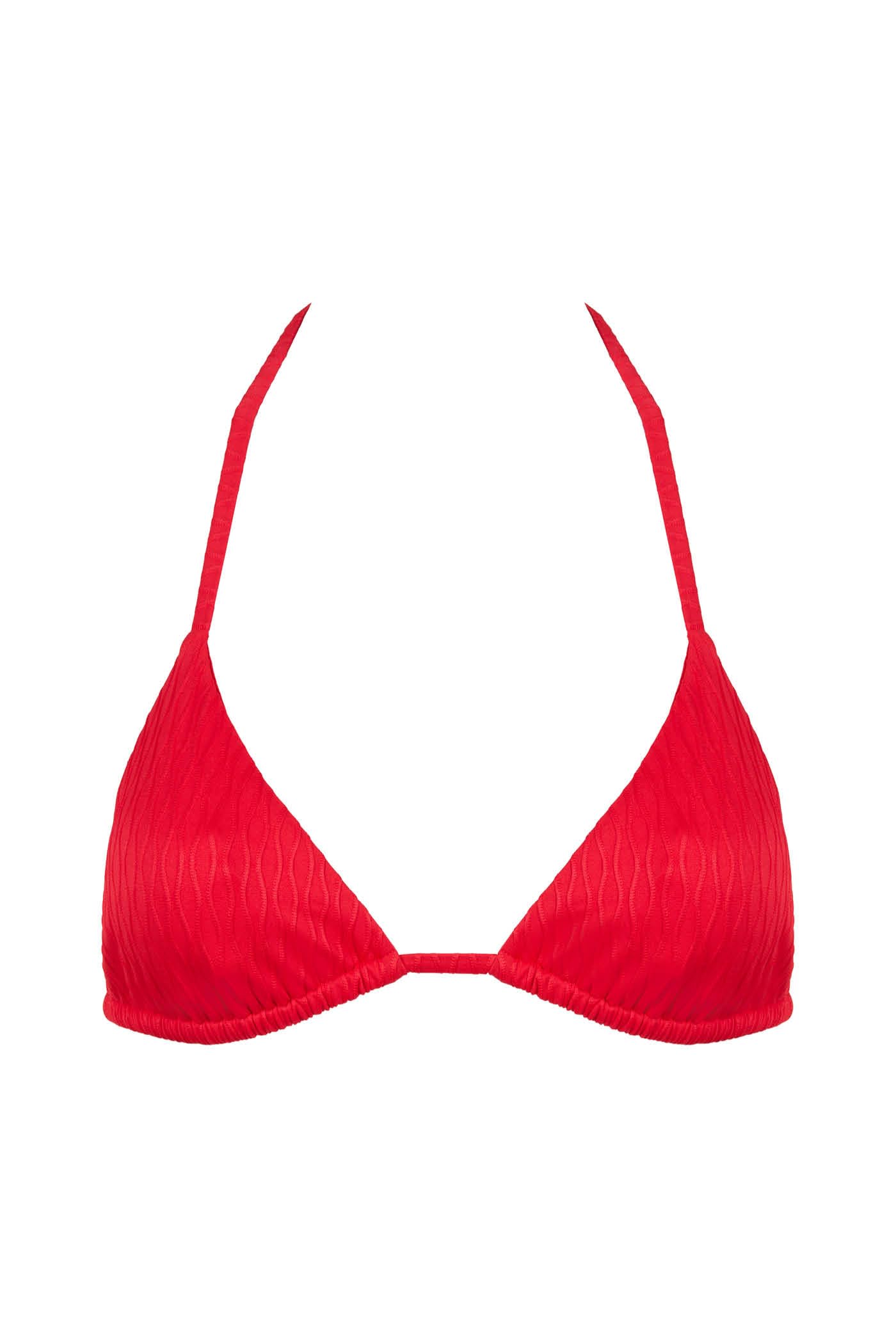 Goldenpoint Waves Top Bikini Triangolo Jacquard Tinta Unita