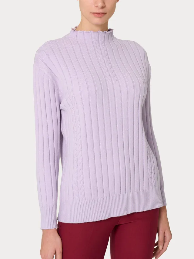 Ragno maglia lupetto knit rib super soft orchid petal