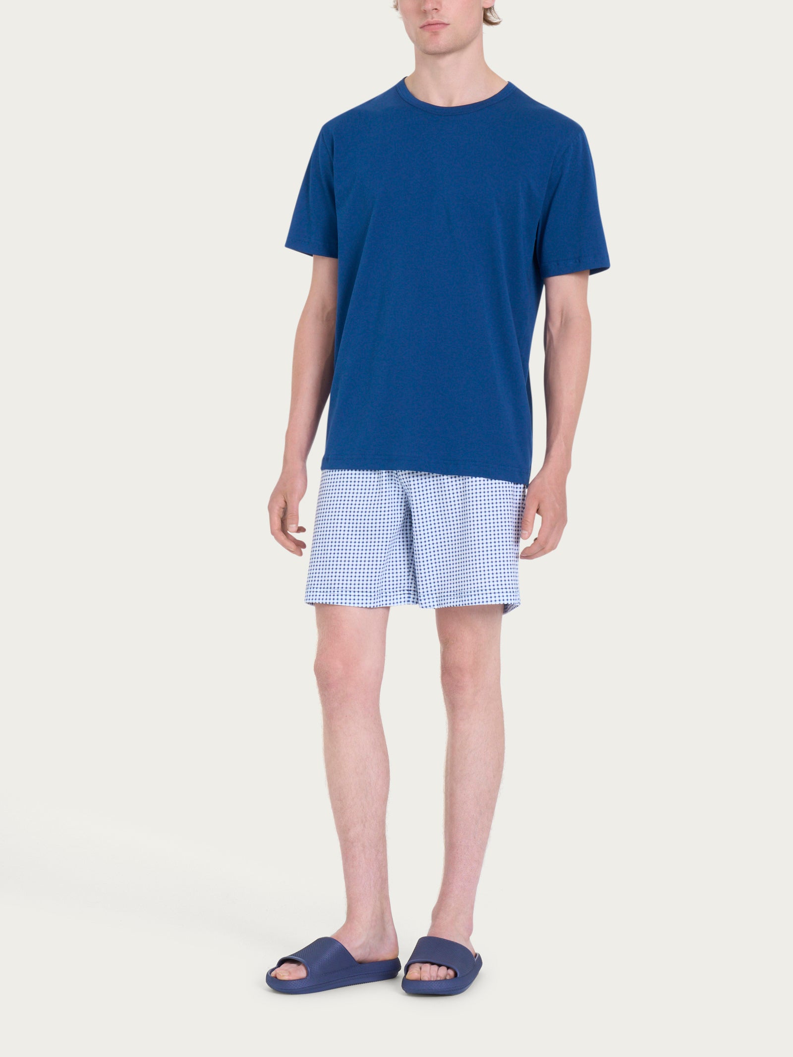 Ragno Jersey Cotone pigiama corto Navy Peony