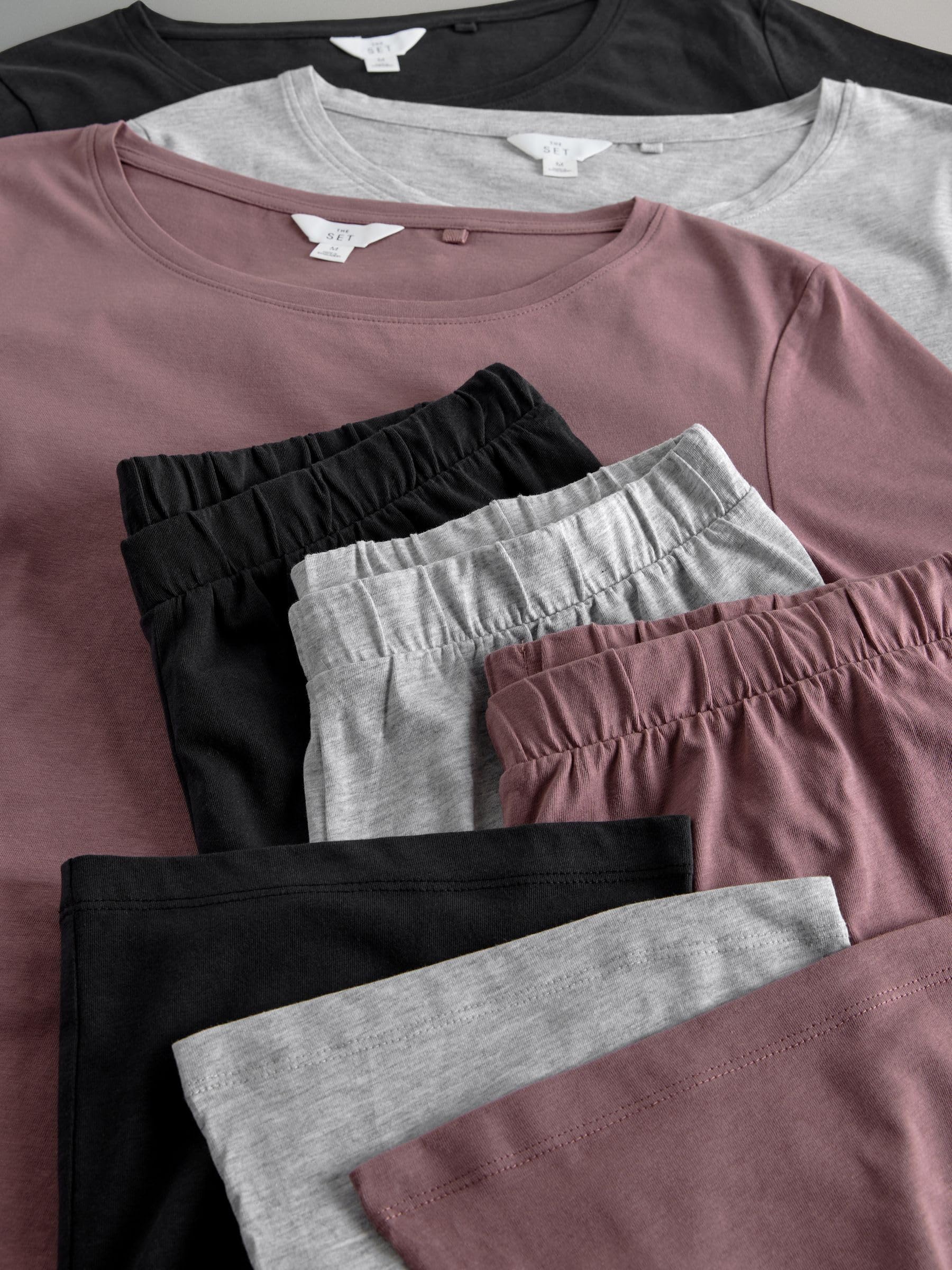 Geo Next The Set pigiama maniche corte donna 3 pezzi cotone