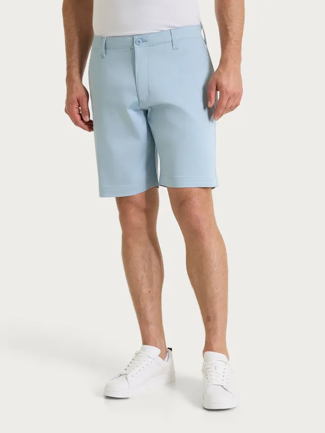 Ragno Satin Power Bermuda con tasche Dusty Blue cotone elasticizzato