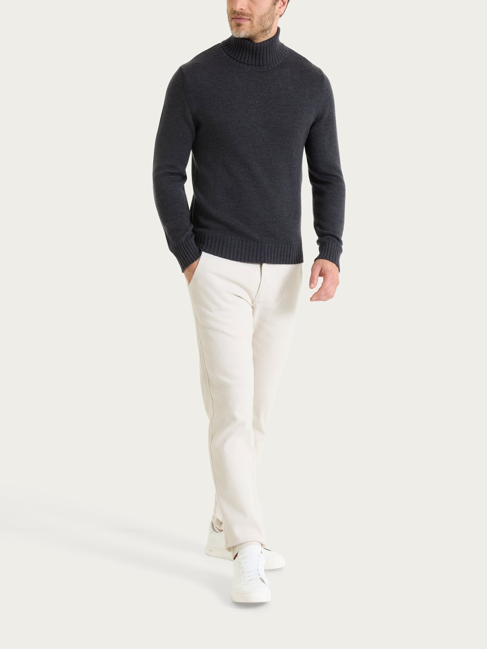 Ragno Merino Soft dolcevita uomo Oscuro Mel.