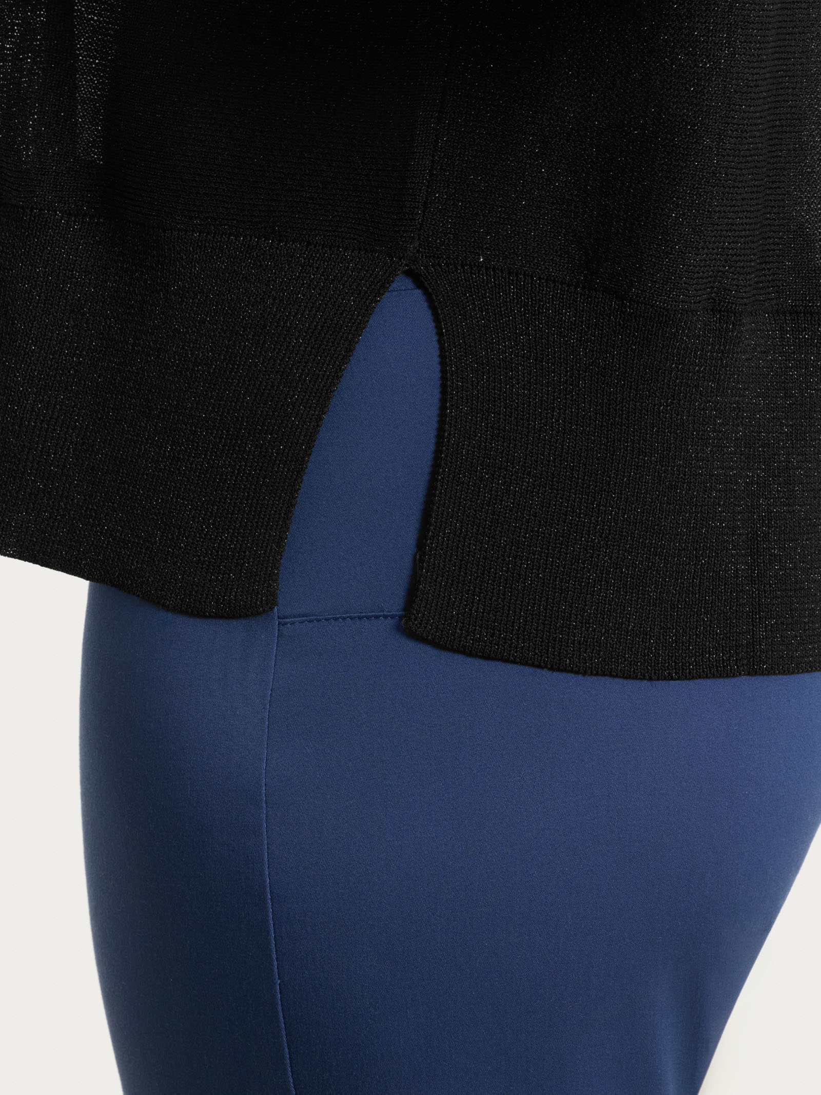 Ragno Crêpe Lurex Maglia pipistrello Nero