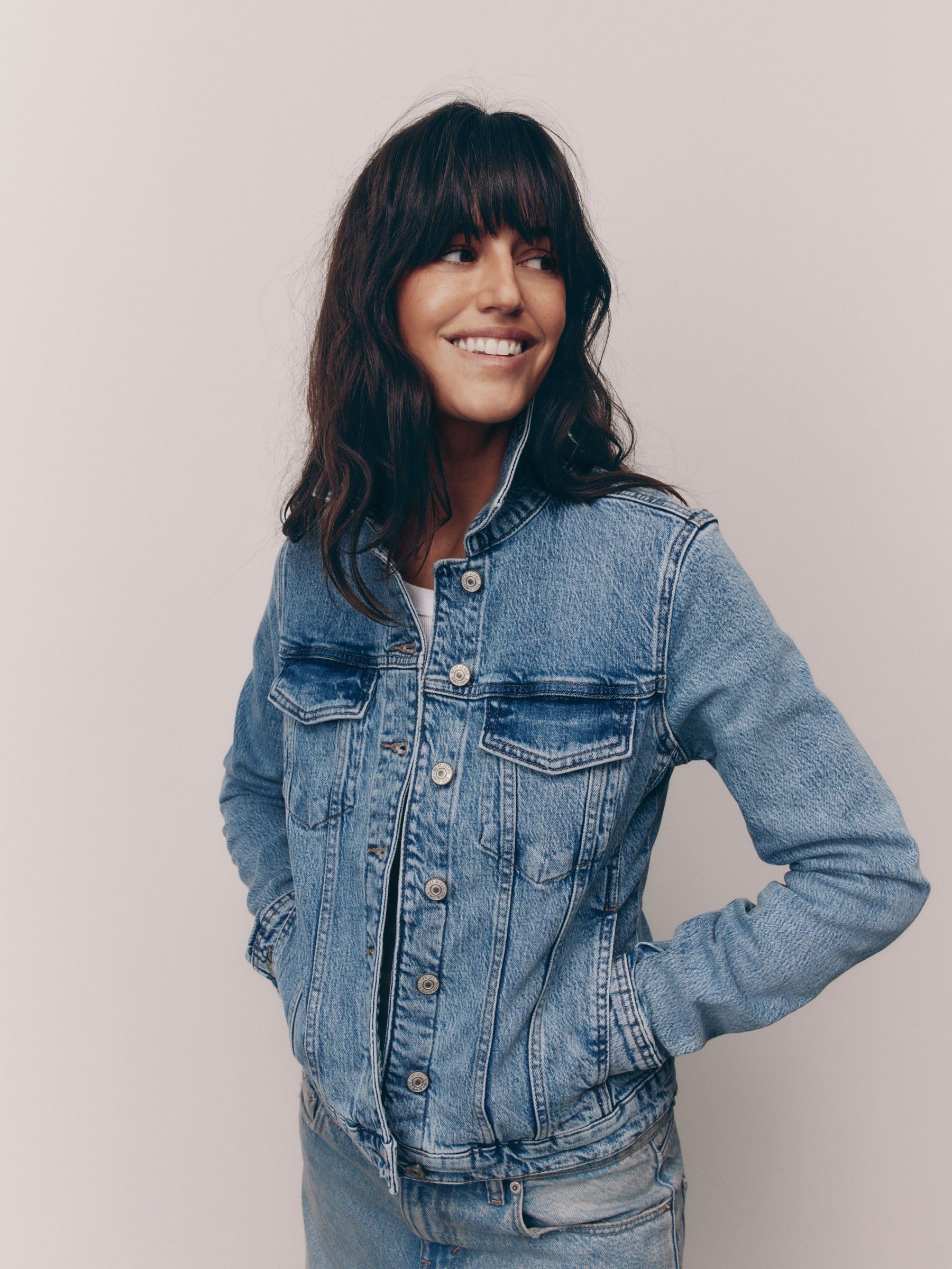 Next giacca denim aderente donna taglia 42 cotone