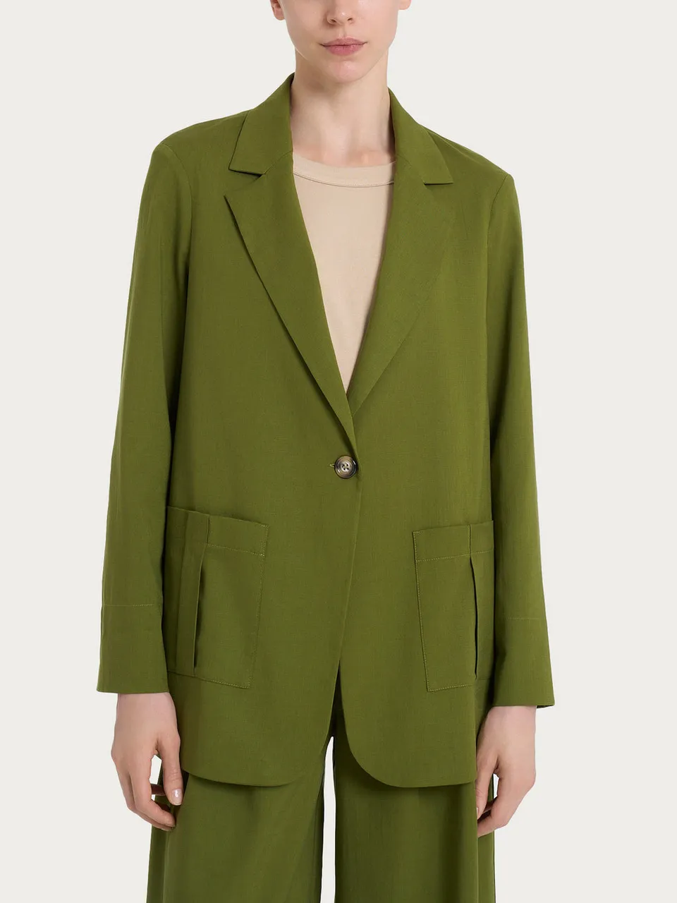 Ragno Super Natural blazer destrutturato Sphagnum fresco