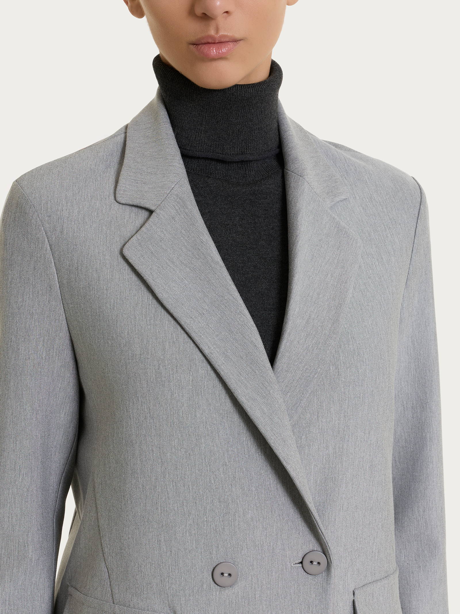 Ragno Compact blazer doppio petto Grigio Mel.