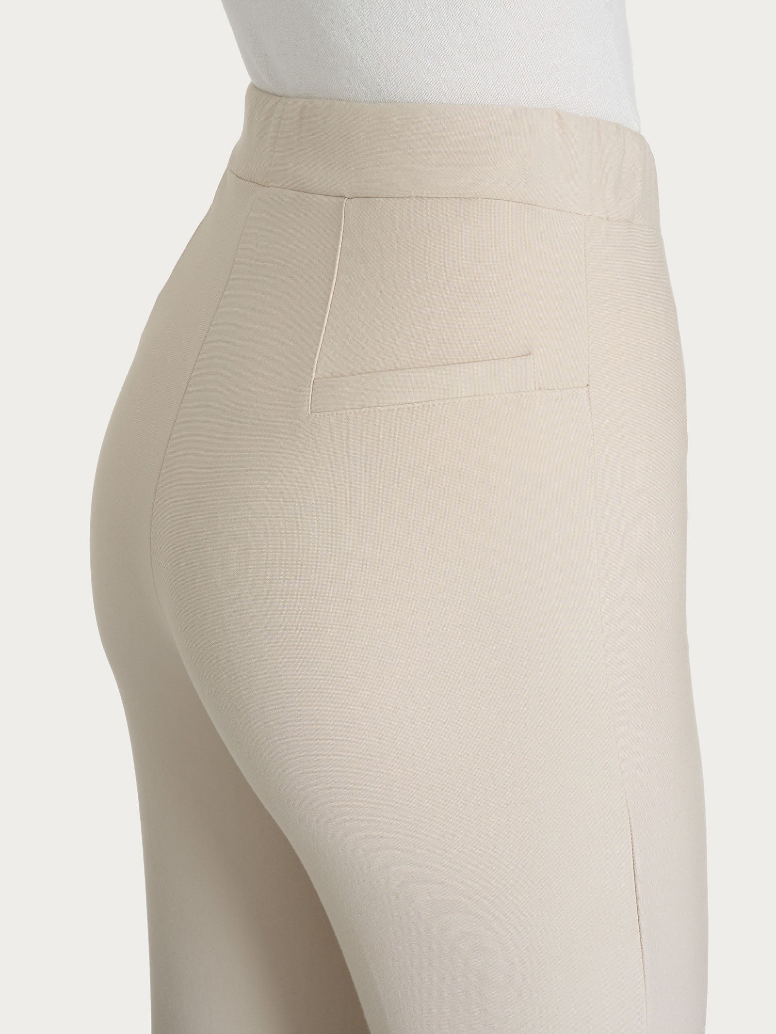 Ragno Compact pantalone flare Champignon vita elasticizzata