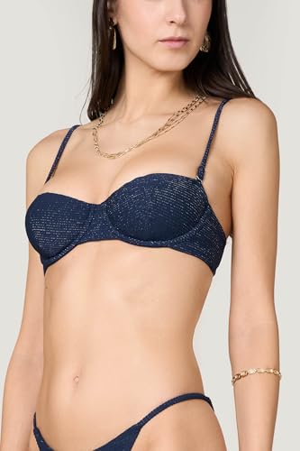Goldenpoint Costina Lamè top bikini balconcino ferretto