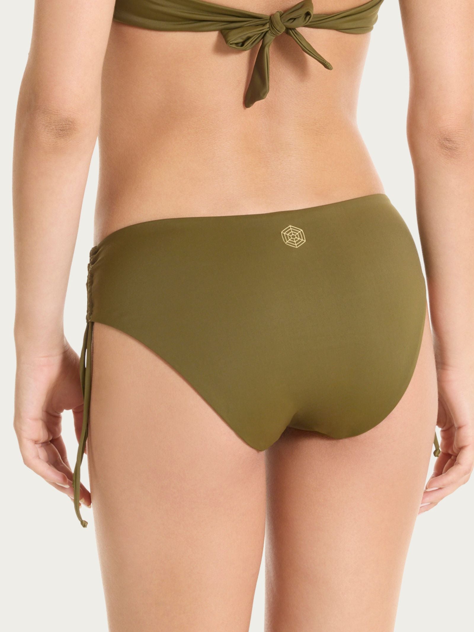 Ragno Beachwear Slip Regolabile Microfibra Dark Olive