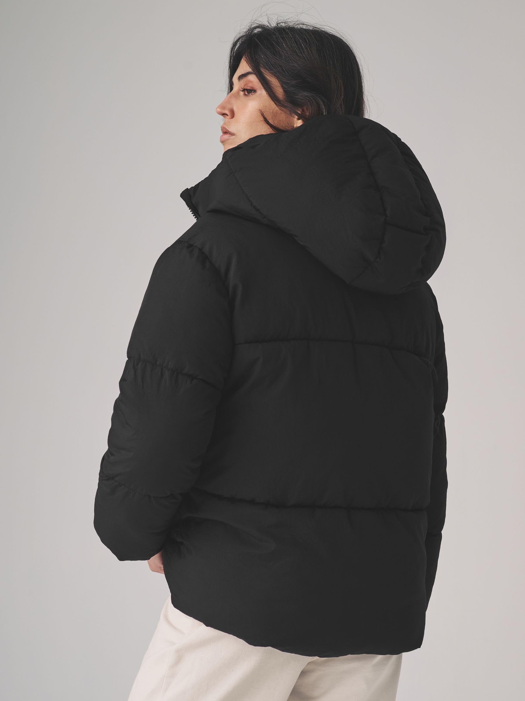 Geo Next The Set cappotto corto imbottito donna con cappuccio caldo