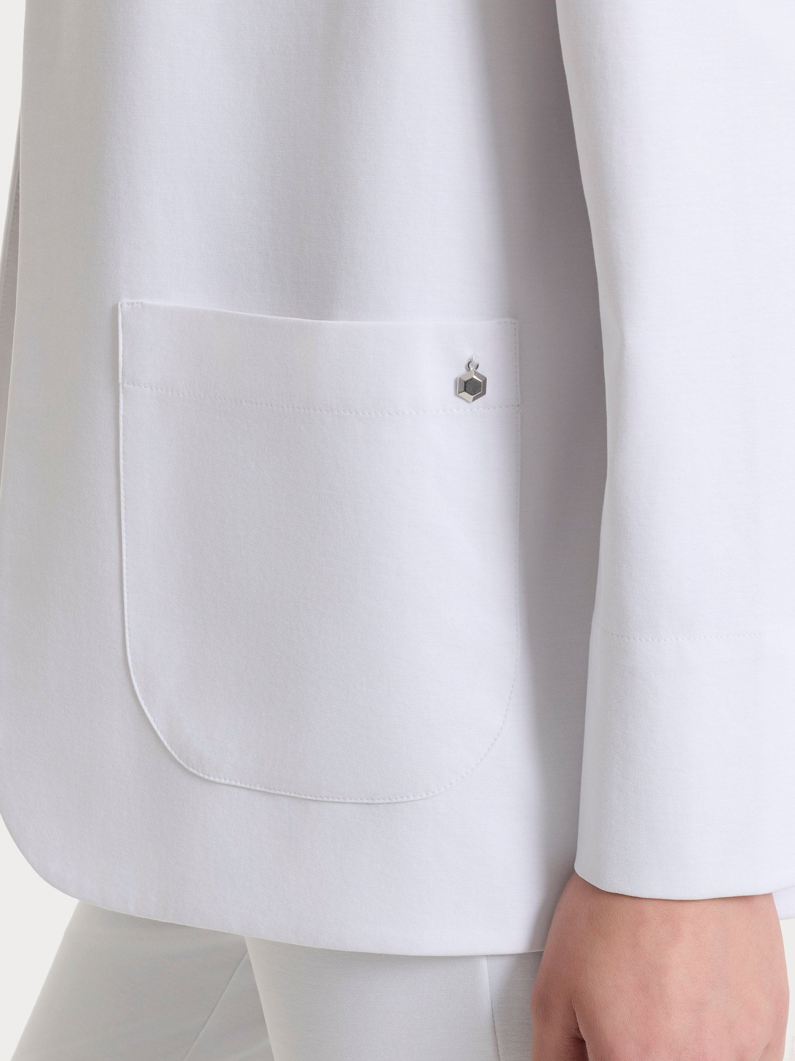 Ragno Gem Blazer Senza Revers Compact Light Bianco