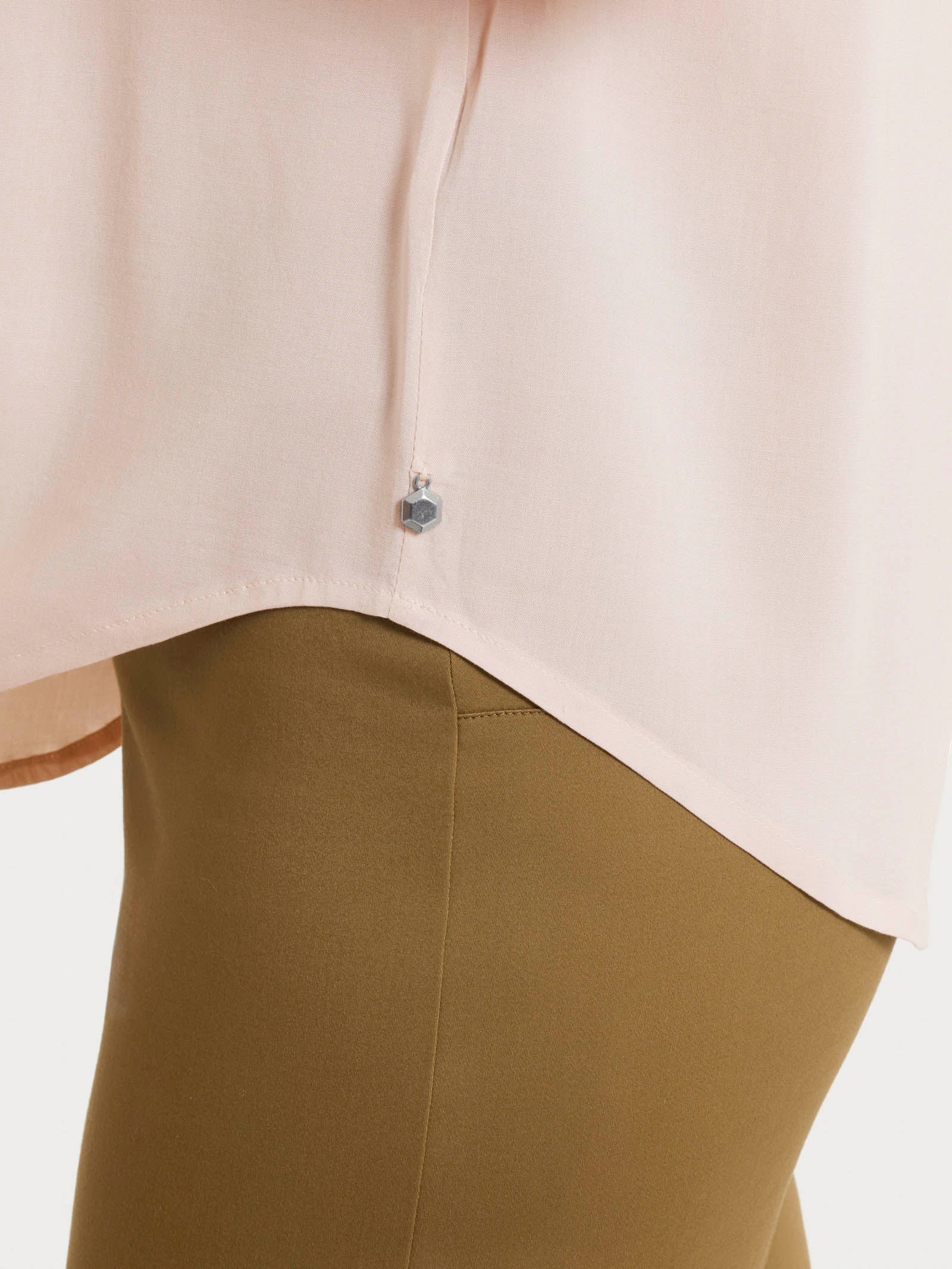 Ragno Voile Stretch Blusa kimono cameo rose manica corta
