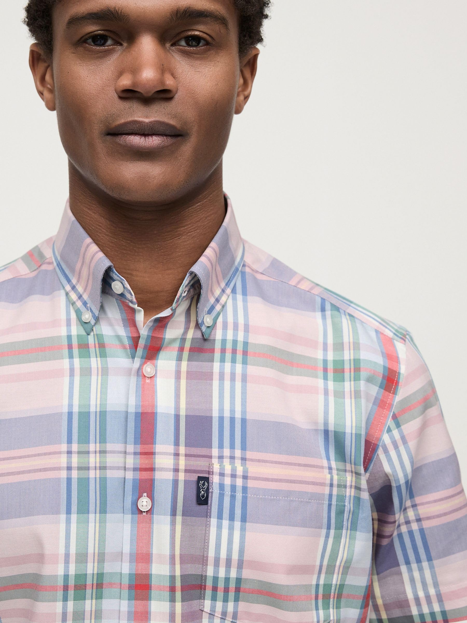 Next Oxford camicia uomo manica corta facile stiro L