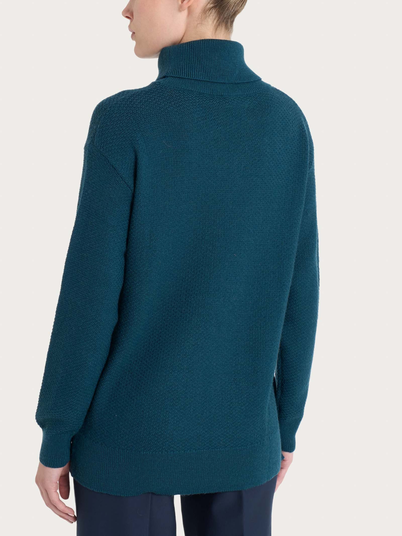 Ragno Merino Soft dolcevita donna Reflecting Pond pura lana