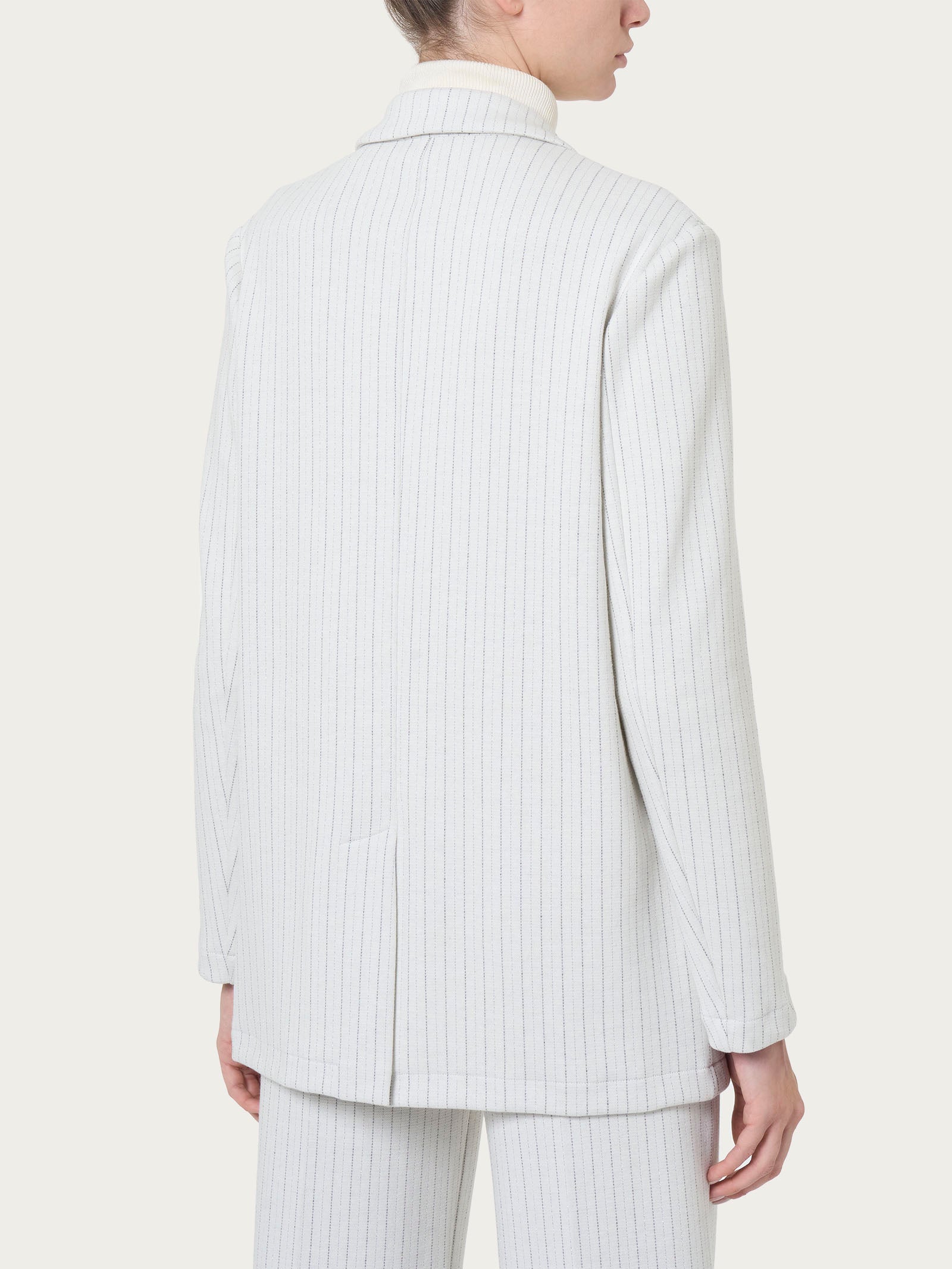 Ragno Compact Blazer donna Fant.Argento Mel. gessato