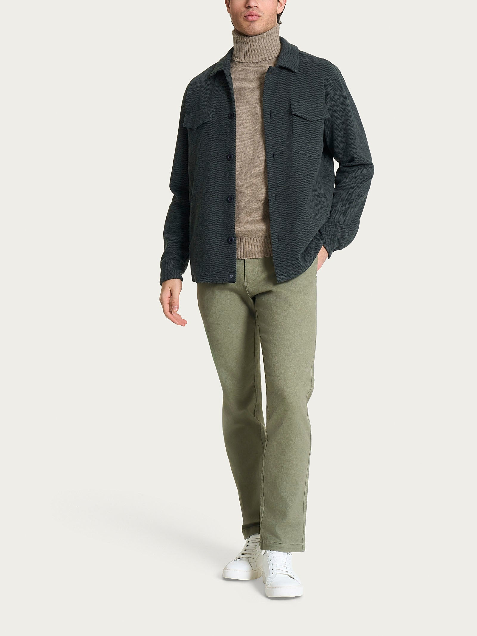 Ragno Shacket Jacquard giacca uomo Profondo cotone
