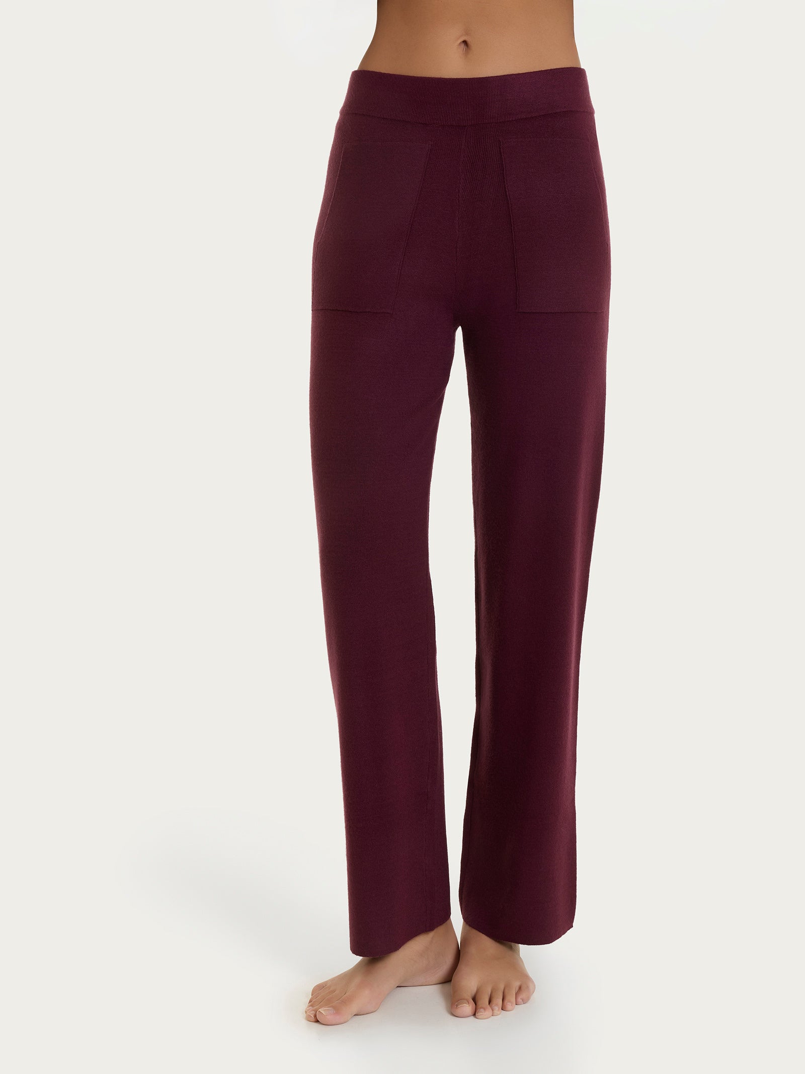 Ragno Super Soft pantalone ampio Fig viola wide leg