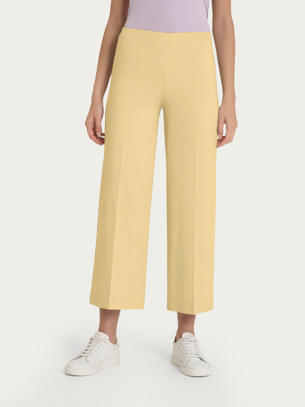 Ragno Satin Power Wide Cropped Pants pantalone corto satinato