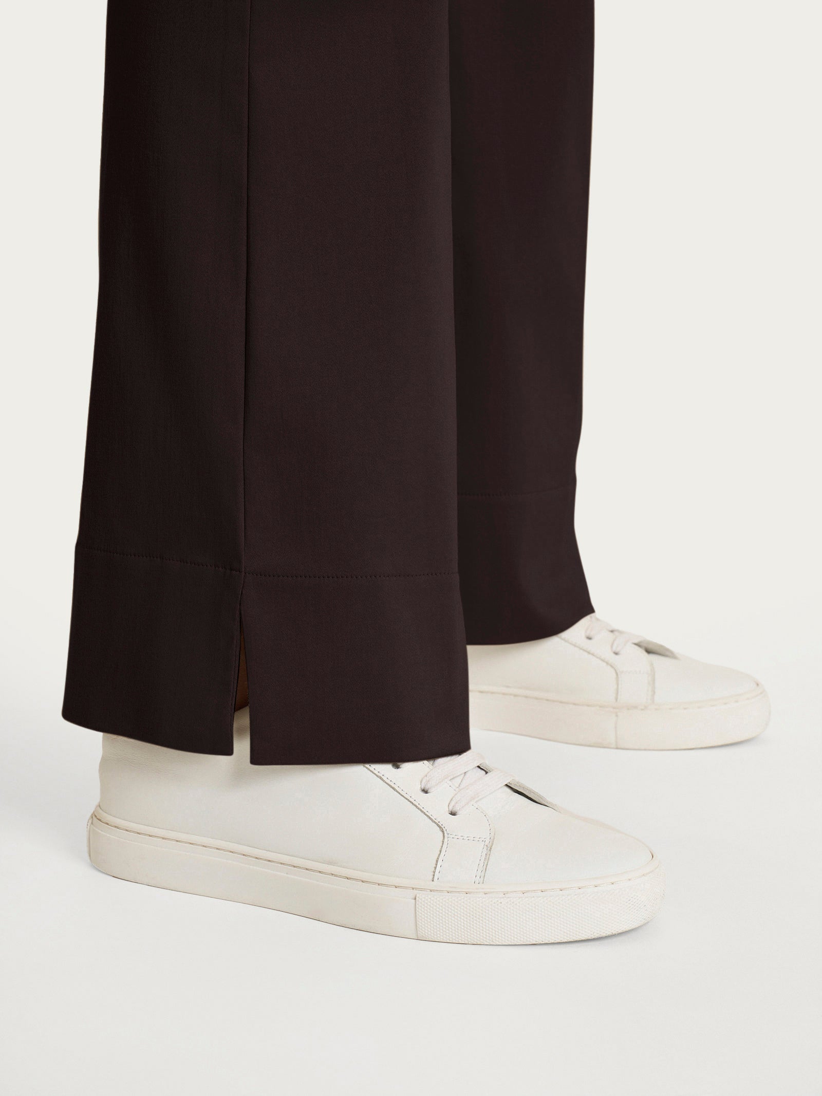 Ragno The Flare pantalone zampa cotone chocolate torte spacco