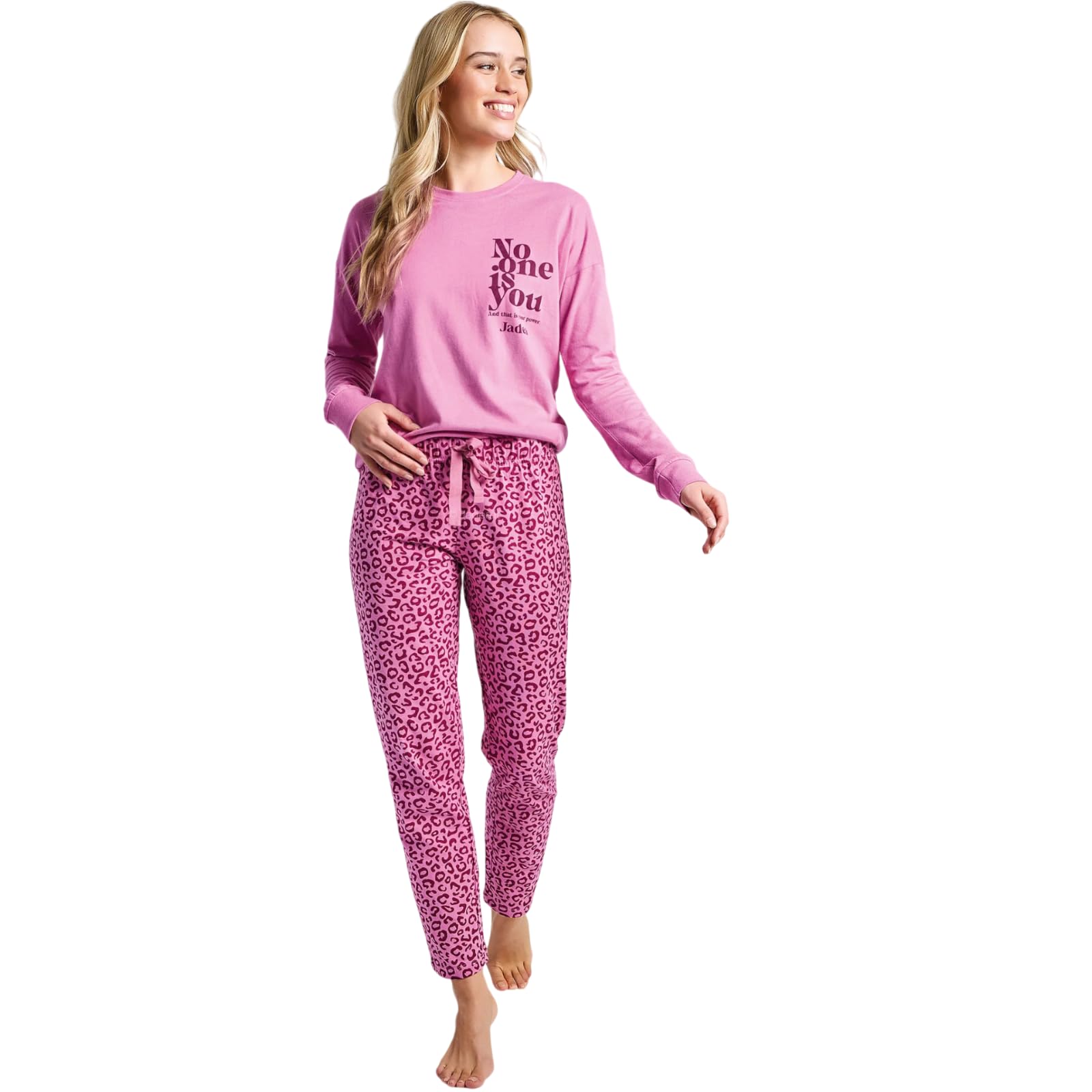 Lady C pigiama donna cotone pantalone animalier XL