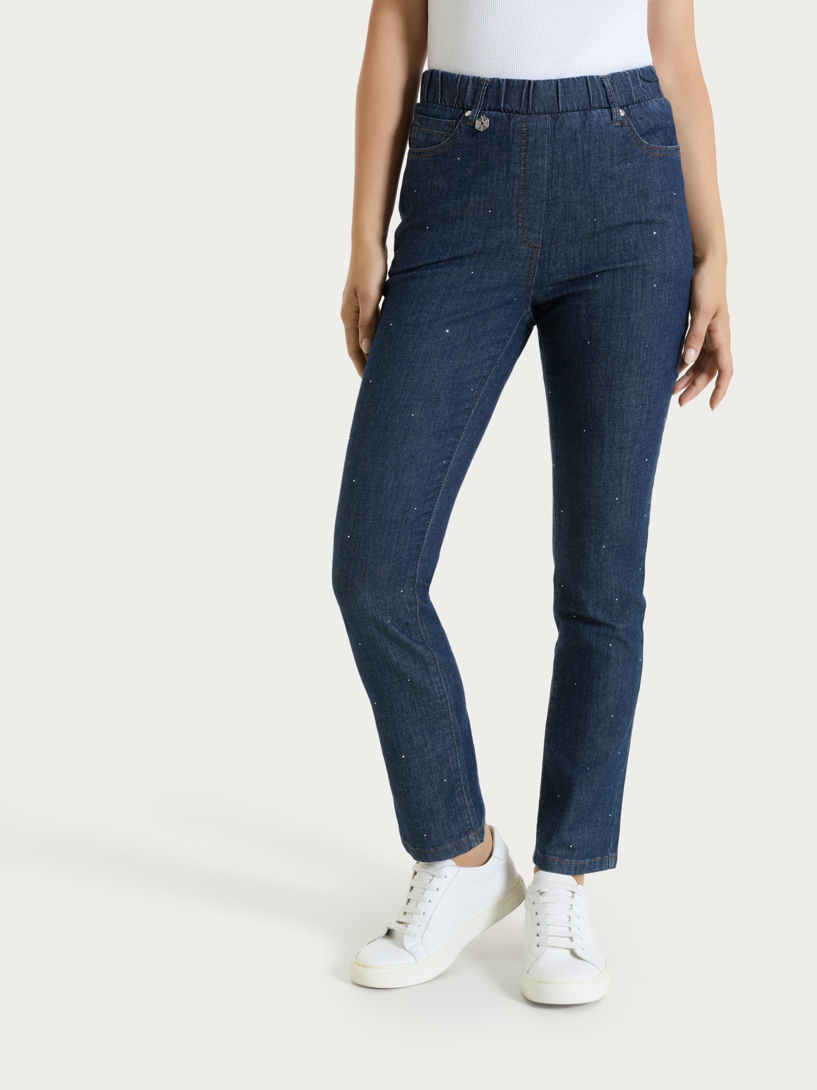 Ragno Jeans Dritto Strass Light Denim Indigo elasticizzato