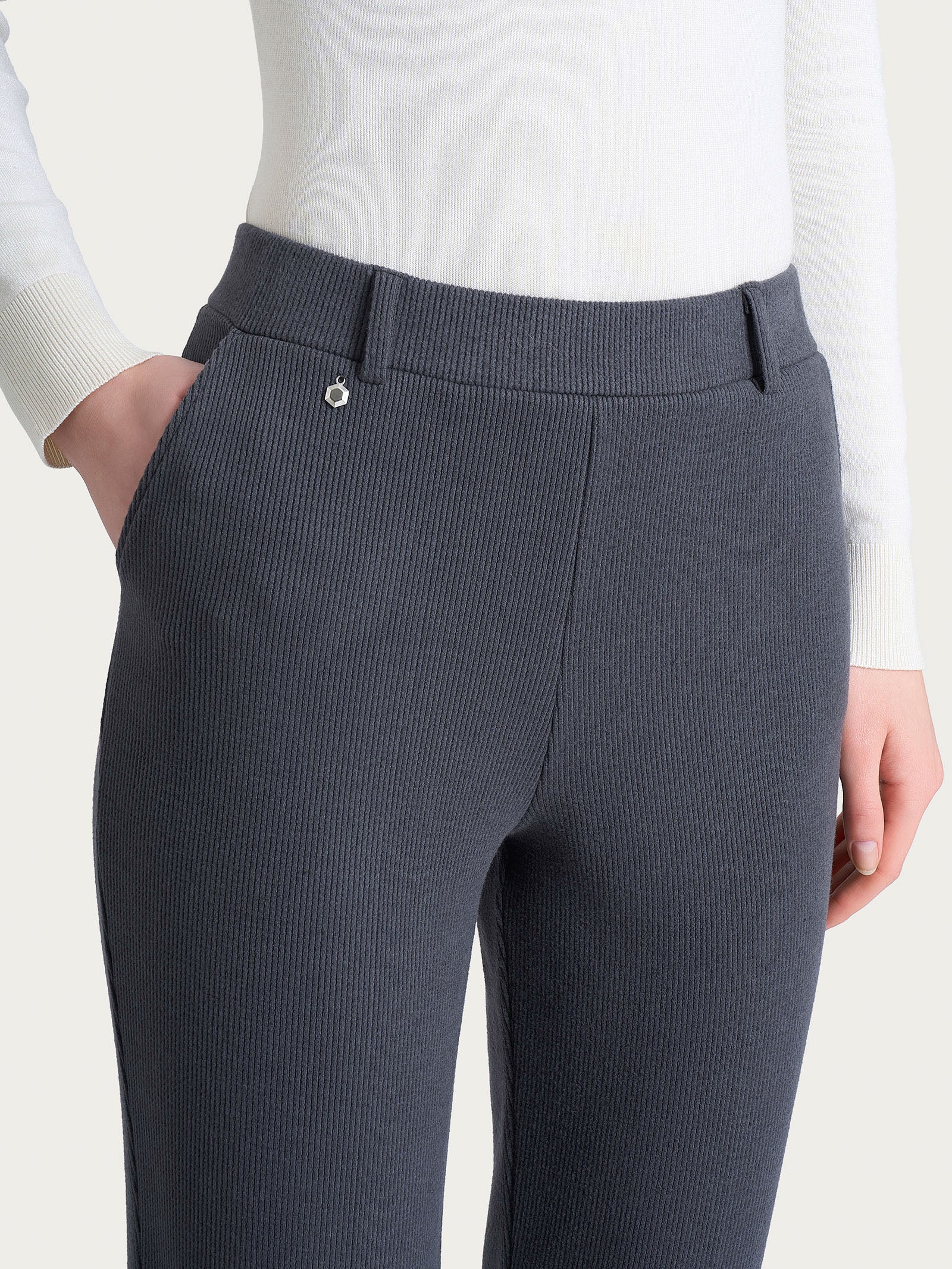Ragno Relaxed Wardrobe Pantalone dritto Velvet Dark Shadow