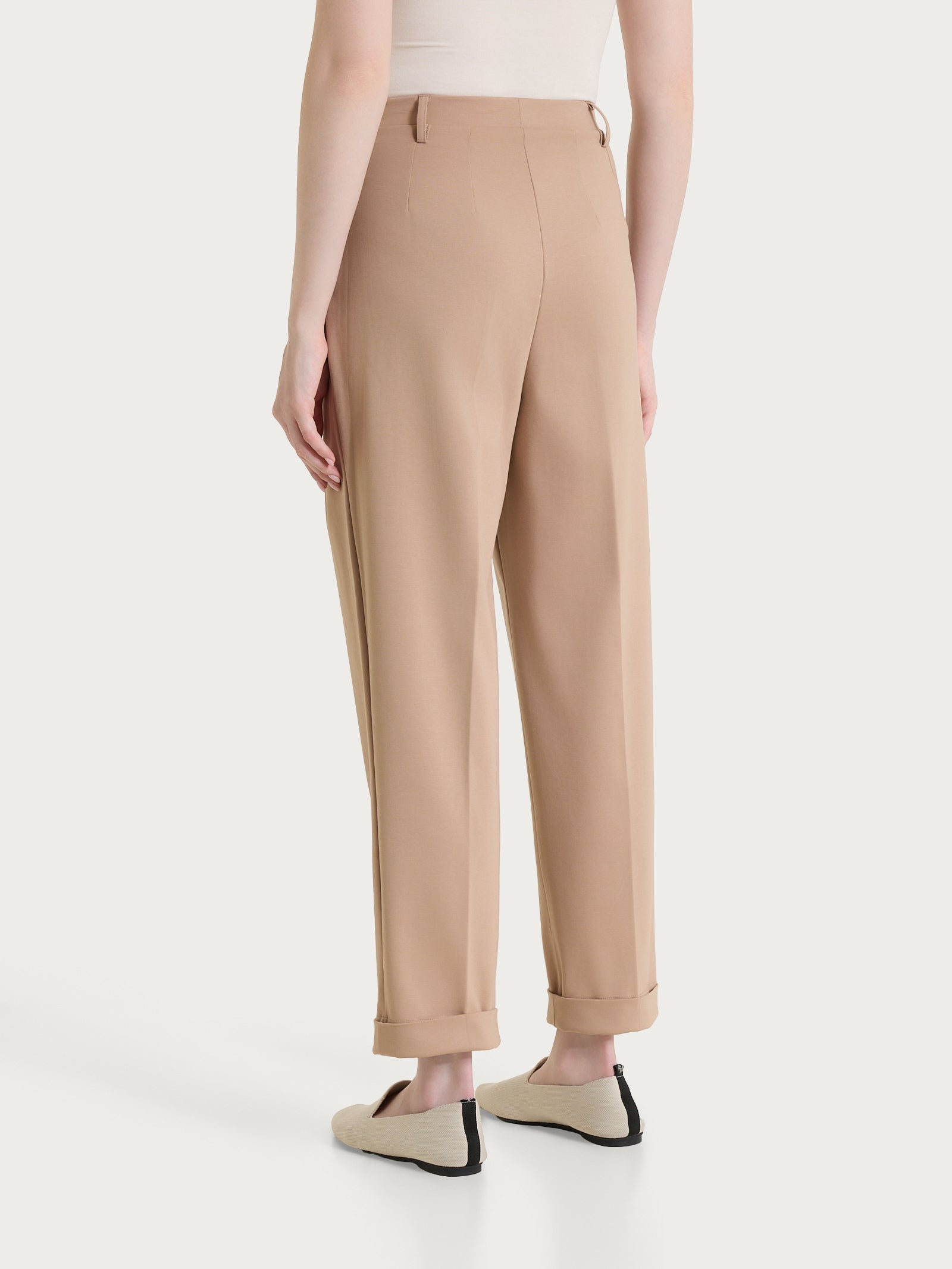 Ragno Compact Light Pantalone Carota Warm Taupe in cotone