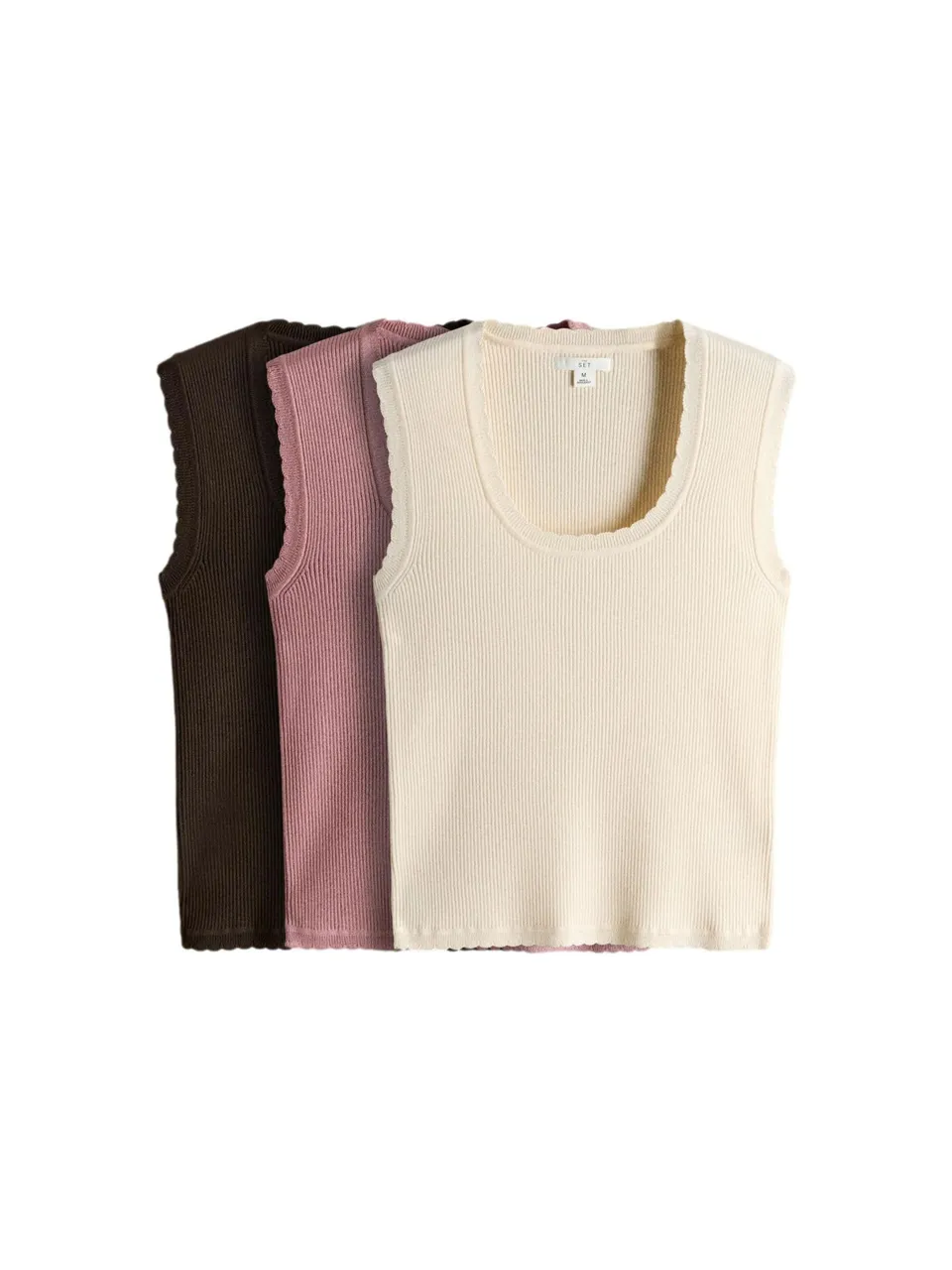 Geo Next The Set canotte donna 3 pezzi bordo smerlato