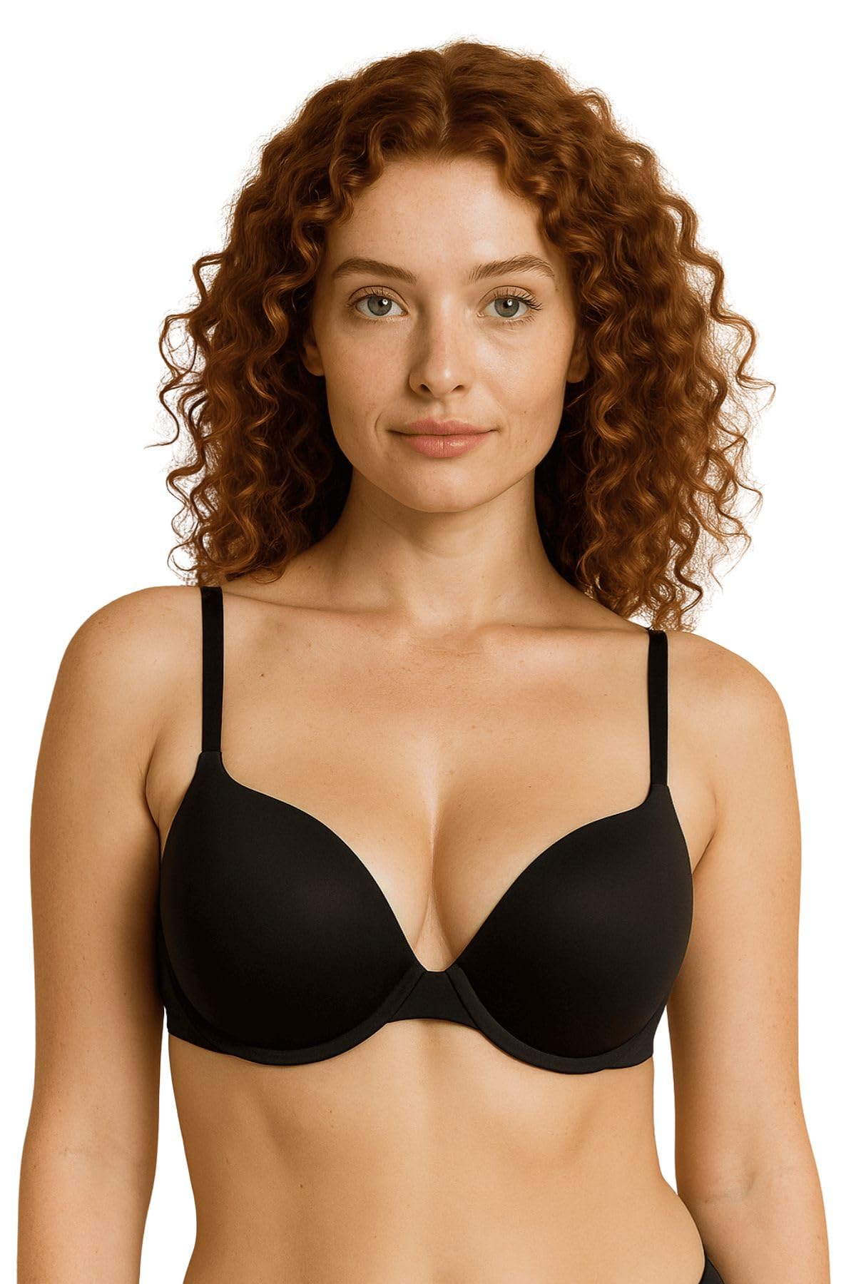 Lady C Microfibra Super Push-Up Reggiseno Beige 1B Volume