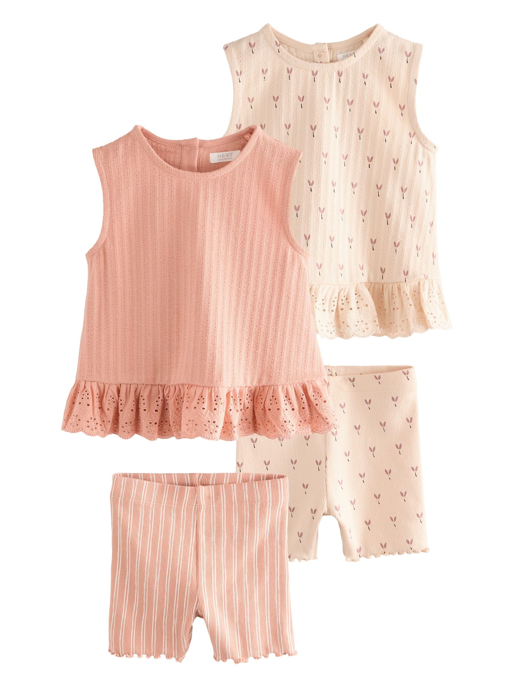Next completo bambina 2 pezzi canotta red white