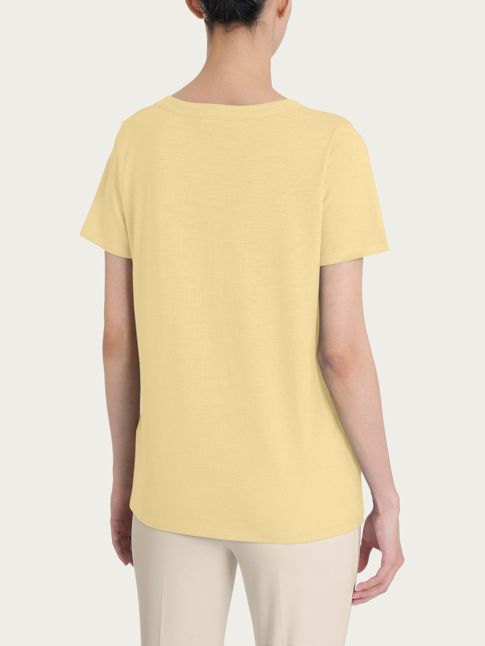 Ragno Gem Maglietta Girocollo Slub Pale Banana Cotone
