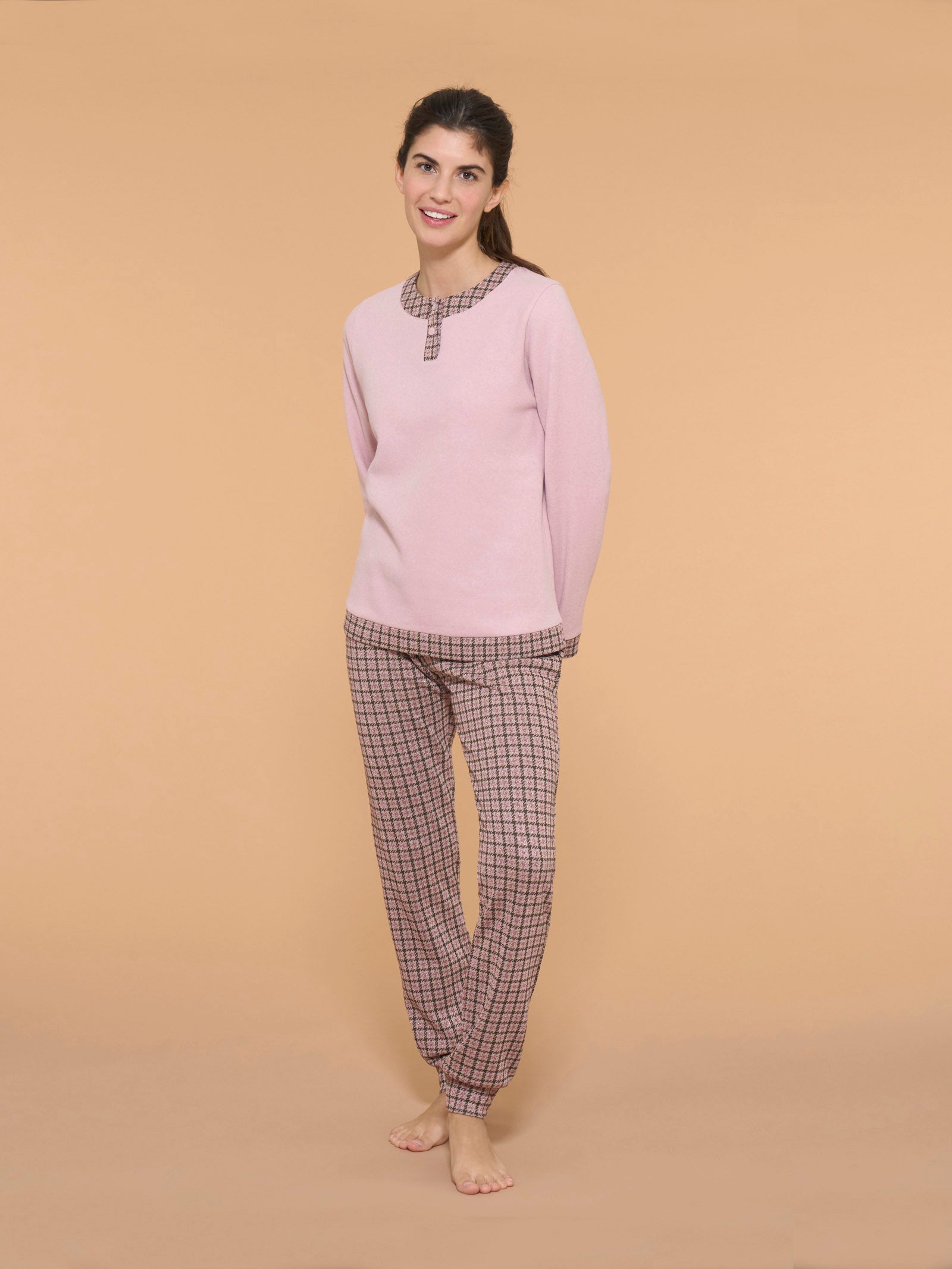 Ragno pigiama serafino pied de poule Fant. Gloss caldo