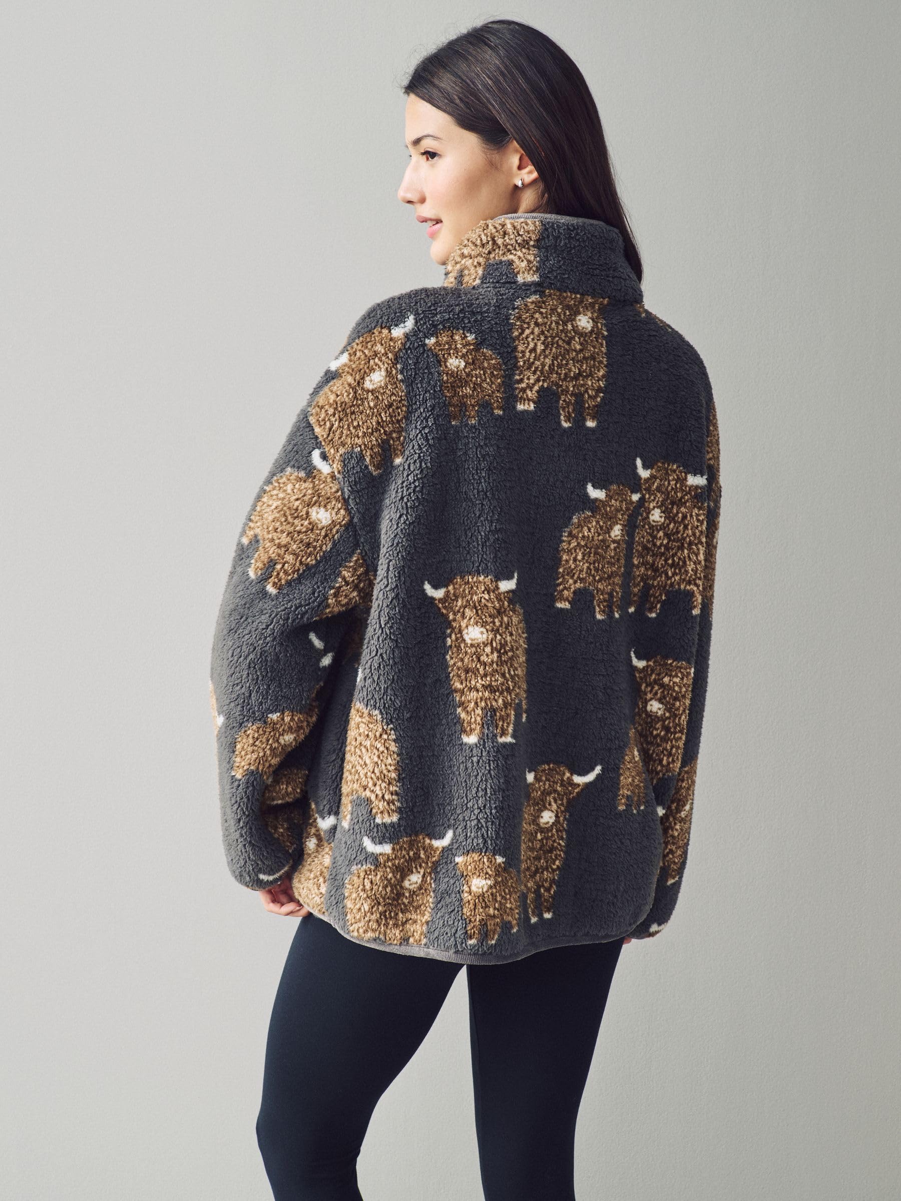 Next Hamish pile sherpa donna mezza zip L XL caldo