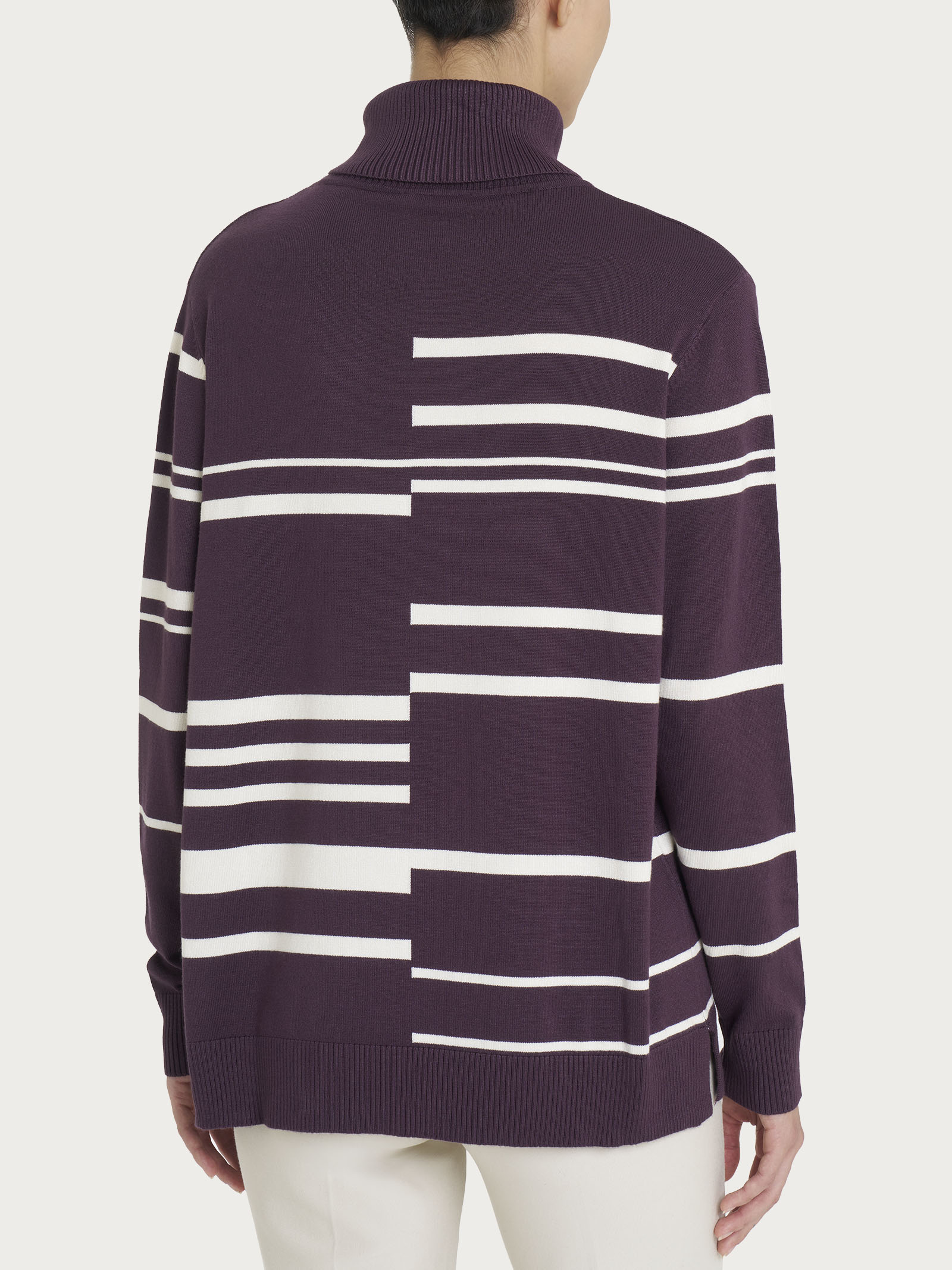 Ragno Dolcevita Rigbe Sfasate Viscosa Fant.Plum Perfect caldo