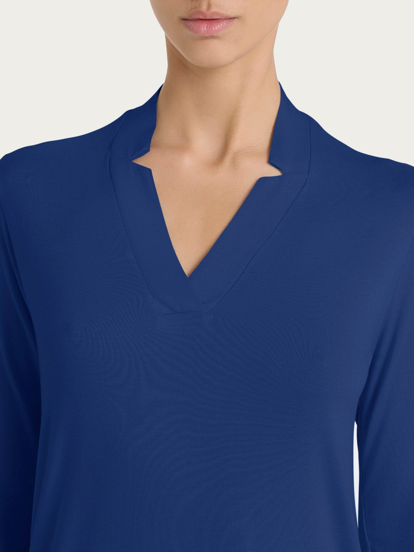 Ragno Viscosa Summer maglietta Blueberry scollo a V