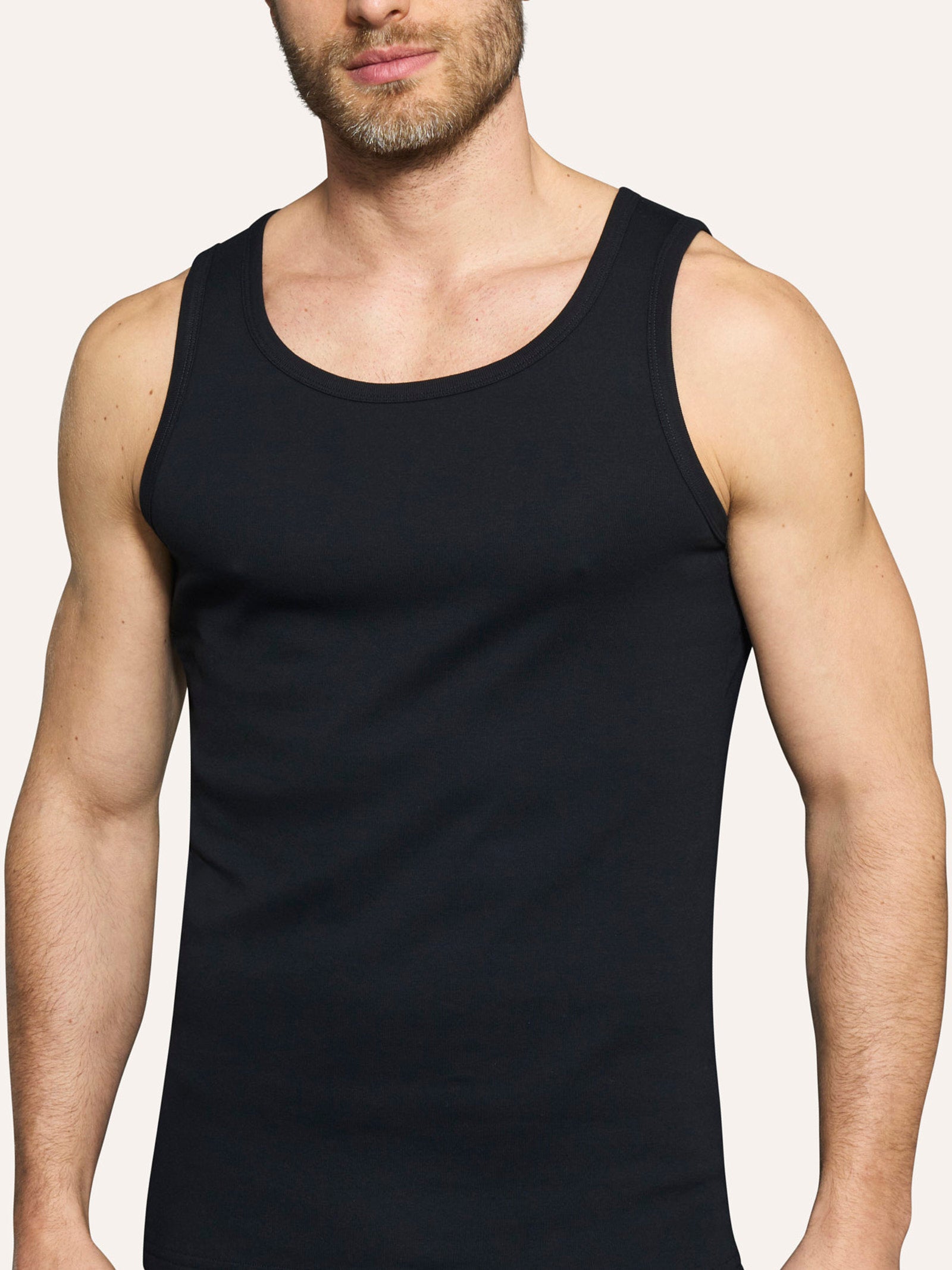Ragno Thermo Cotton canottiera spalla larga Nero