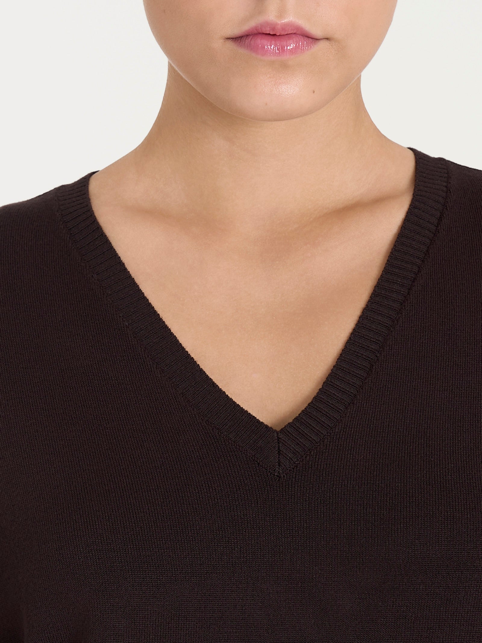 Ragno Four Seasons maglia scollo a V Chocolate Torte misto viscosa