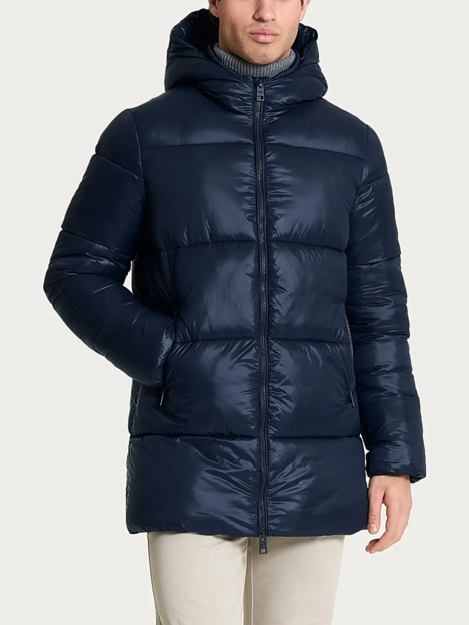Ragno Vegan Down piumino uomo cappuccio Outer Space