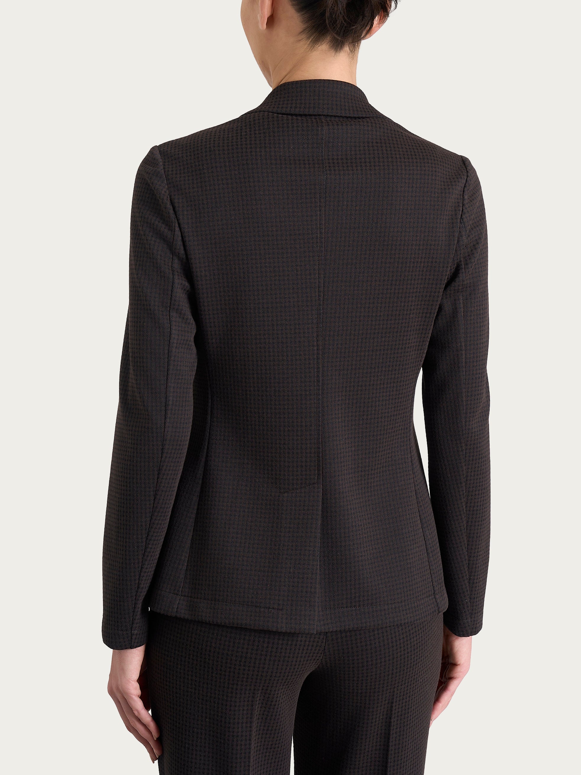 Ragno Blazer Due Bottoni Micro Check Chocolate Torte