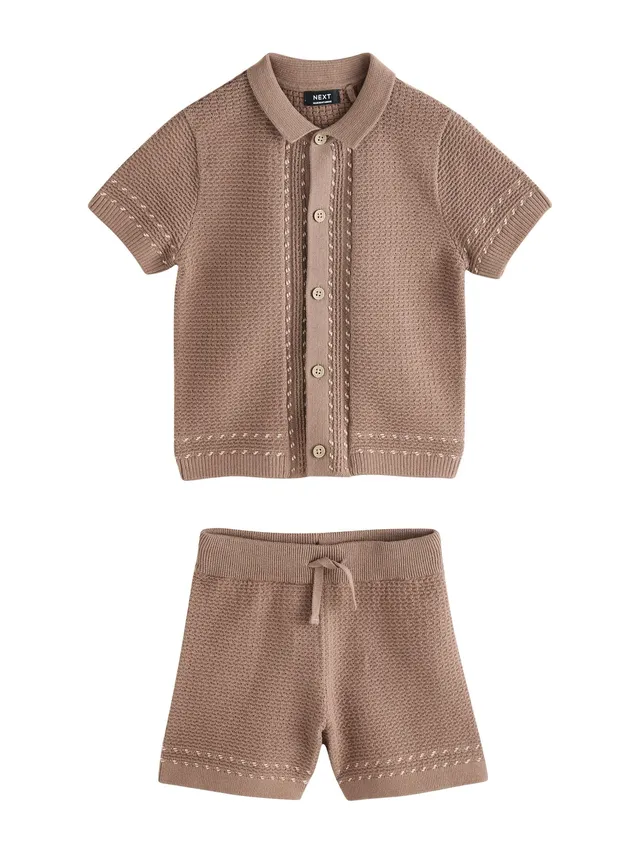 Geo Next completo bambino polo+shorts maglia testurizzata