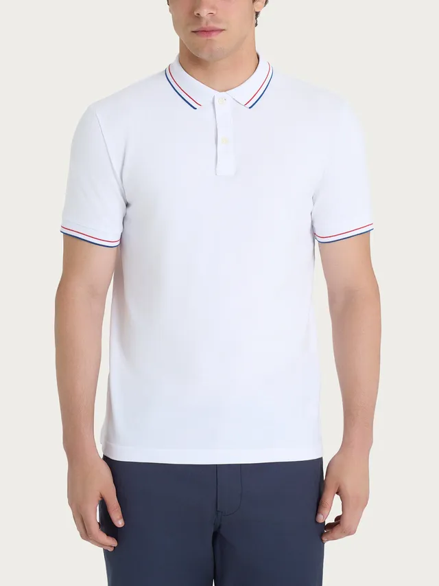 Ragno Polo Manica Corta Eco Cotton Piquet Fant.White