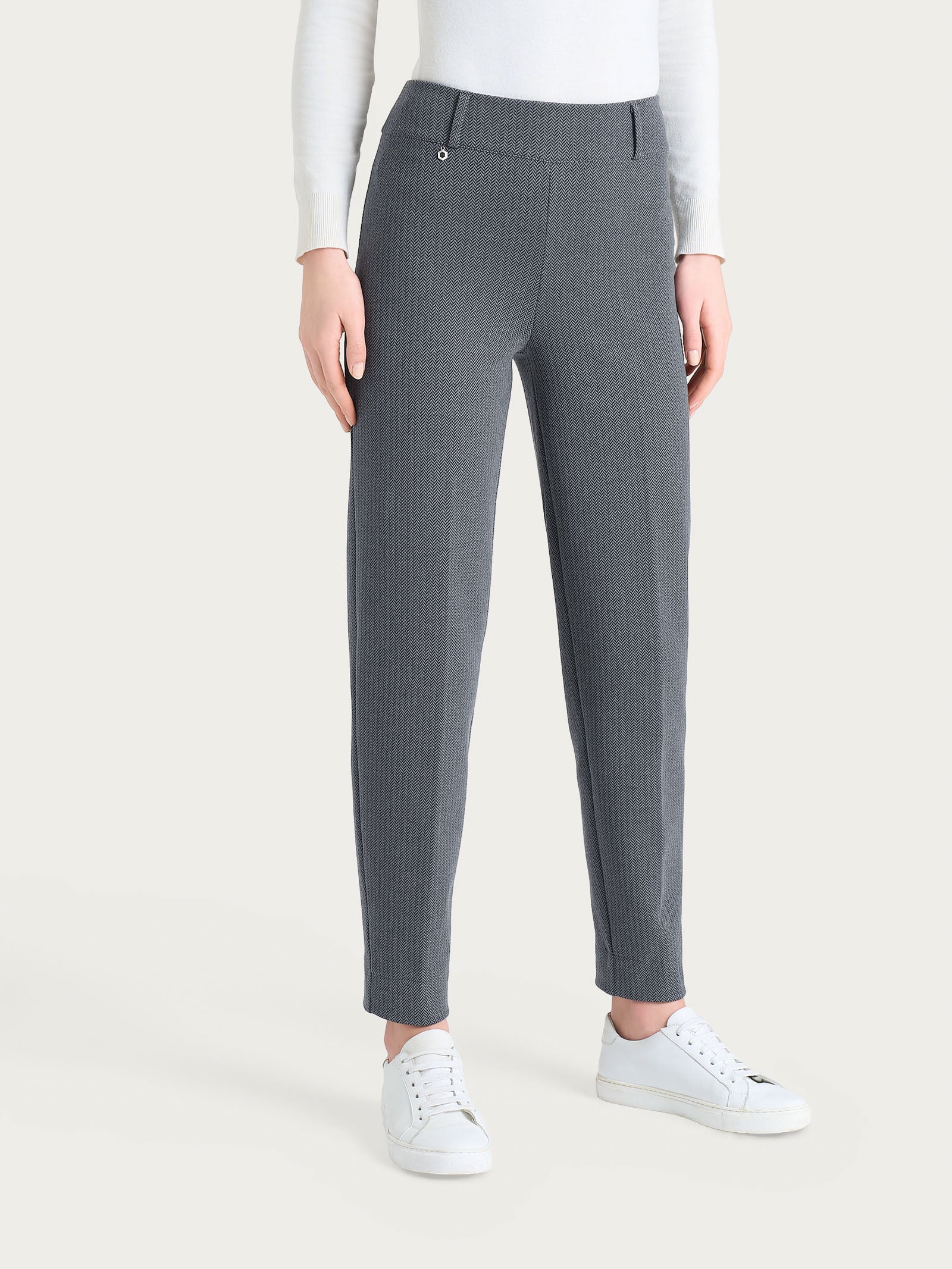 Ragno Eco Jacquard pantalone carota Fant.Ardesia spigato