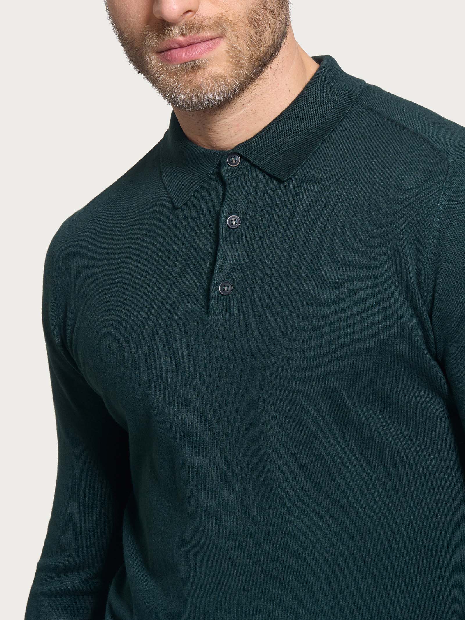 Ragno Four Seasons Polo maglia verde Scarab antipilling