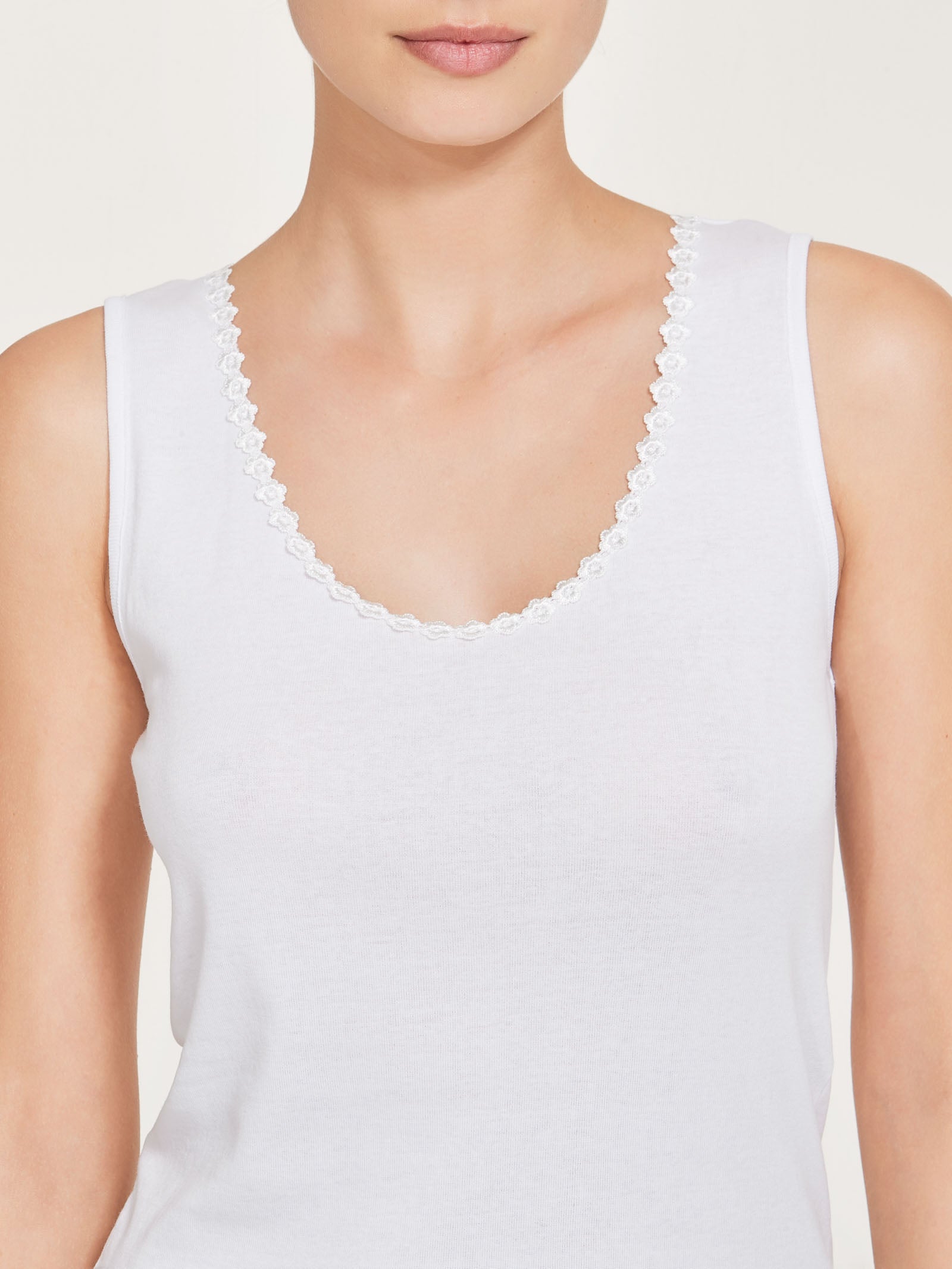 Ragno 100% Cotone Canottiera donna nero puro cotone